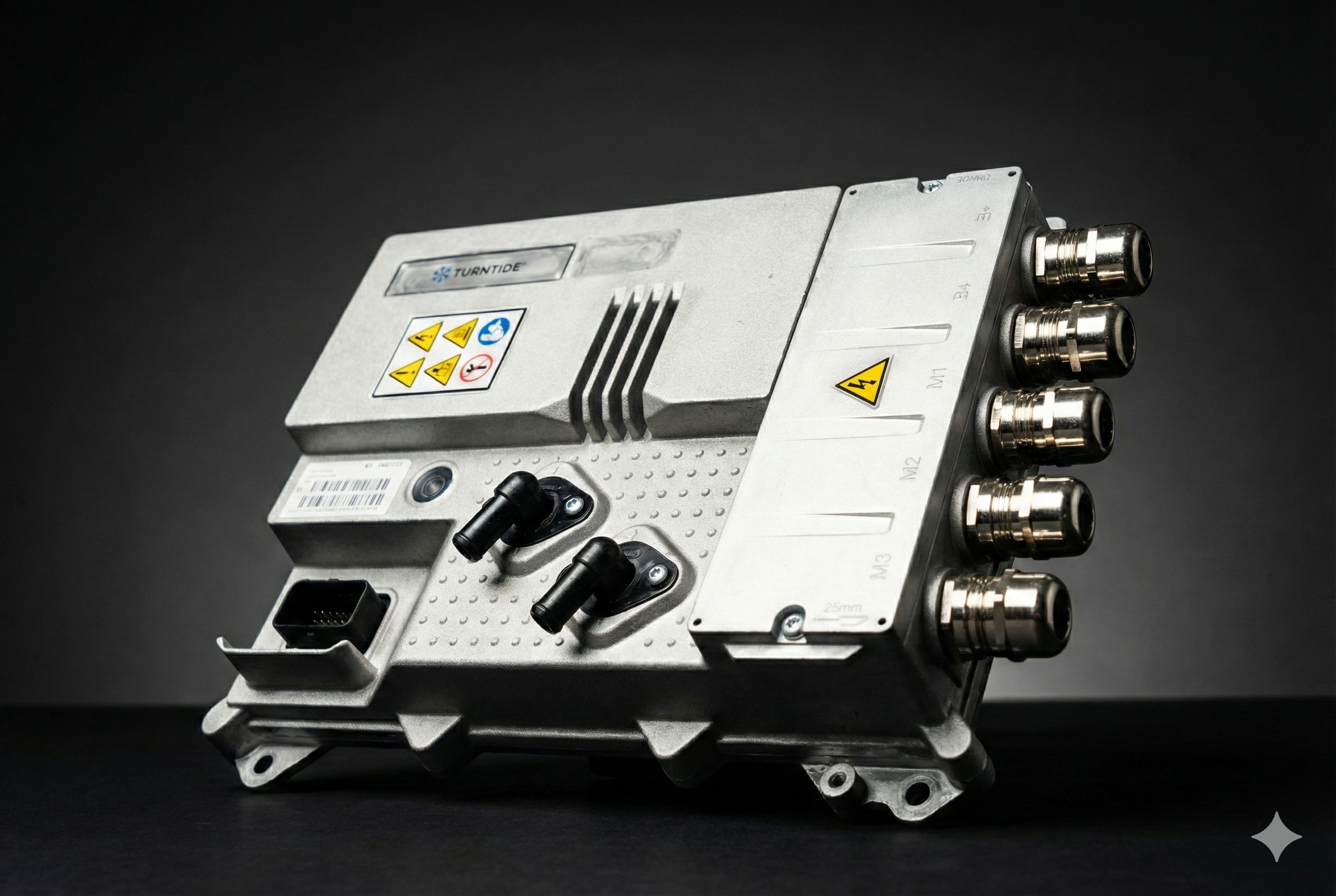 Turntide Gen6 Size 9 High-Voltage Inverter, 350V 400A, Asil-C Edition, by Ekol Engineering.