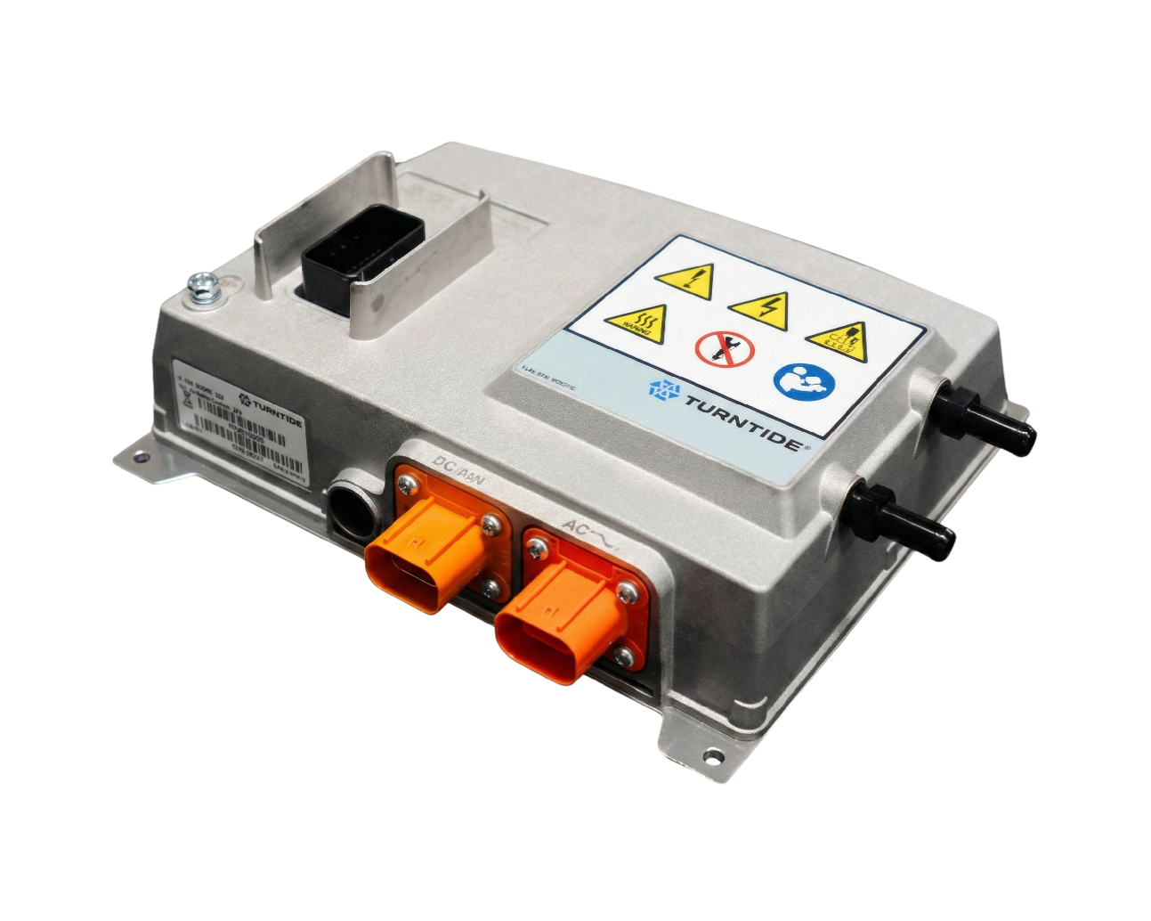 Turntide HVLP-20 High Voltage Auxiliary Inverter. 700V / 800V (53A Peak) Liquid Cooled Motor Controller. IP67 Waterproof, CANopen & J1939 Support. Heavy-duty auxiliary drive available at Ekol Engineering.